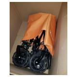 Moon Lence Collapsible Outdoor Utility Wagon Heavy Duty Folding Garden Portable Hand Cart with All-Terrain Beach Wheels