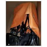 Moon Lence Collapsible Outdoor Utility Wagon Heavy Duty Folding Garden Portable Hand Cart with All-Terrain Beach Wheels