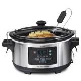 Hamilton Beach 33969 Set & Forget Digital 6 Qt Programmable Slow Cooker Crockpot