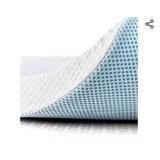 subrtex 3 Inch Gel-Infused Memory Foam Bed Mattress Topper High Density Cooling Pad Removable Fitted Bamboo Cover Ventilated Design-10 Years Warranty (Queen)