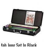Mah Jong Set In Black Aluminum Case With Pushers