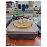 Old School Brown Metal Turntable - Unknown Model or Brand