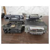 Lot of 4 Old School Vehicle Stereo Units