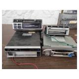 Lot of 4 Old School Vehicle Stereo Units