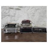 Lot of 4 Old School Vehicle Stereo Units and Power Amplifier