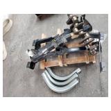 Small Pallet of Tow Hitches and Chevy Crankshaft with the Tubes