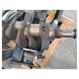 Small Pallet of Tow Hitches and Chevy Crankshaft with the Tubes