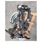 Small Pallet of Tow Hitches and Chevy Crankshaft with the Tubes