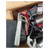 Pallet of Schlage Handles and Locks. PVC Piping fpr Under Sinks. Ratchet Bits and Socket Set. Plug Puller. Casters. .Grease Guns. Power Torch Ratchet Wrenches Nd More