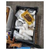 Pallet of Schlage Handles and Locks. PVC Piping fpr Under Sinks. Ratchet Bits and Socket Set. Plug Puller. Casters. .Grease Guns. Power Torch Ratchet Wrenches Nd More