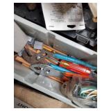 Pallet of Schlage Handles and Locks. PVC Piping fpr Under Sinks. Ratchet Bits and Socket Set. Plug Puller. Casters. .Grease Guns. Power Torch Ratchet Wrenches Nd More