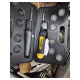 Pallet of Schlage Handles and Locks. PVC Piping fpr Under Sinks. Ratchet Bits and Socket Set. Plug Puller. Casters. .Grease Guns. Power Torch Ratchet Wrenches Nd More