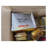 Pallet Full Of Automotive Accessories and Parts. . also Electrical Outlets and Plugs. Headlights and More