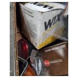 Pallet Full Of Automotive Accessories and Parts. . also Electrical Outlets and Plugs. Headlights and More