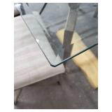 Elegant Metal Frames Glass Top Table. with 4 Chairs. Check Picture For More Details