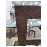 Elegant Metal Frames Glass Top Table. with 4 Chairs. Check Picture For More Details