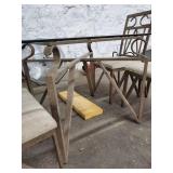 Elegant Metal Frames Glass Top Table. with 4 Chairs. Check Picture For More Details