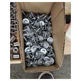 Pallet of 9/16 Sockets. Westward 32mm Combination Wrench. Casters. Extension Cords. and Books on Automotive History