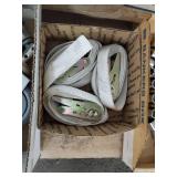 Pallet of 9/16 Sockets. Westward 32mm Combination Wrench. Casters. Extension Cords. and Books on Automotive History