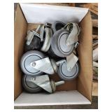 Pallet of 9/16 Sockets. Westward 32mm Combination Wrench. Casters. Extension Cords. and Books on Automotive History