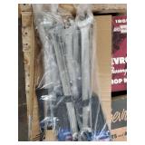 Pallet of 9/16 Sockets. Westward 32mm Combination Wrench. Casters. Extension Cords. and Books on Automotive History