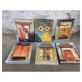 Lot of 6 Wall Decor Oriental Doorway Scenes