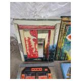 Lot of 6 Wall Decor Oriental Doorway Scenes