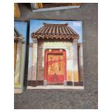 Lot of 6 Wall Decor Oriental Doorway Scenes