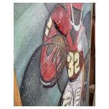 5ft x 3ft Football Star Painting