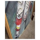 5ft x 3ft Football Star Painting