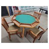 Poker Table with 4 Chairs and Cover
