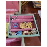 Lot of Costume Jewelry and Vintage Box