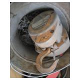 Palette of Galvanized Tubs and Hoist