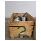 Palette of Galvanized Tubs and Hoist