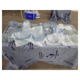 Table Top Lot - Mega Lot of Blue Depression Glass