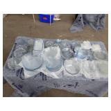 Table Top Lot - Mega Lot of Blue Depression Glass