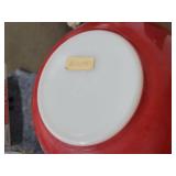 Lot of 3 Red Pyrex Mixing Bowls