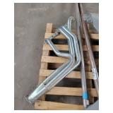 NEW car header and napa exhaust pipe with car fender  Fender