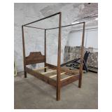 Twin Size Wooden Canopy Bedframe