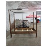Twin Size Wooden Canopy Bedframe