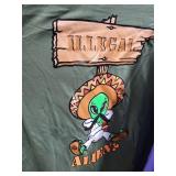 Rack of T-Shirts - Collection of Tourist Spots and Blanks - all Brand New