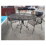 Metal Patio Table with 2 Chairs