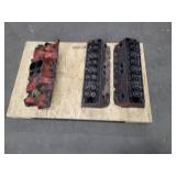 Set of Chevrolet small block heads and 4 barrel intake manifold.