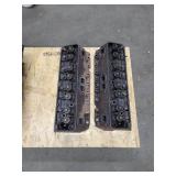 Set of Chevrolet small block heads and 4 barrel intake manifold.