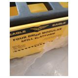 EAGLE 1635D Drum Spill Containment Platform, 60.5 gal Spill Capacity, 4 Drum, 10,000 lb., Polyethylene