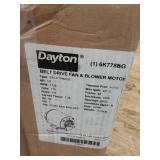 Belt Drive Motor, 1/3 HP, Split-Phase, Nameplate RPM 1,725, No. of Speeds 1, Voltage 115V AC 6K778BG