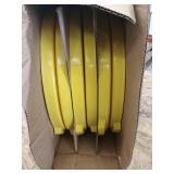 6 - Lavex Janitorial 10 Gallon Yellow Round Commercial Trash Can Lids