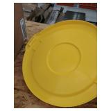 6 - Lavex Janitorial 10 Gallon Yellow Round Commercial Trash Can Lids