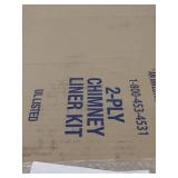Chimney Liner Kit, 6 in Pipe Diameter, 25 ft Pipe Length, 36Â° Bend Angle 13E243
