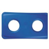 Set of 3 Rubbermaid Lid For Slim Jim Bottle Recycling Container, 20.38w X 11.38d X 2.75h, Blue, MODEL: 2692-88